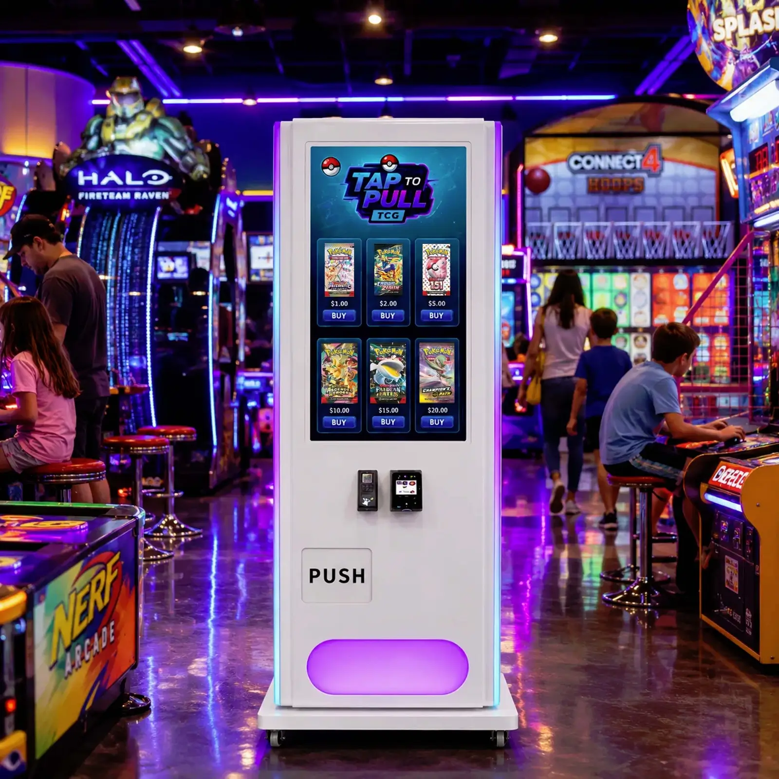 Dwell Time Monetization, TCG Vending Machines for Businesses